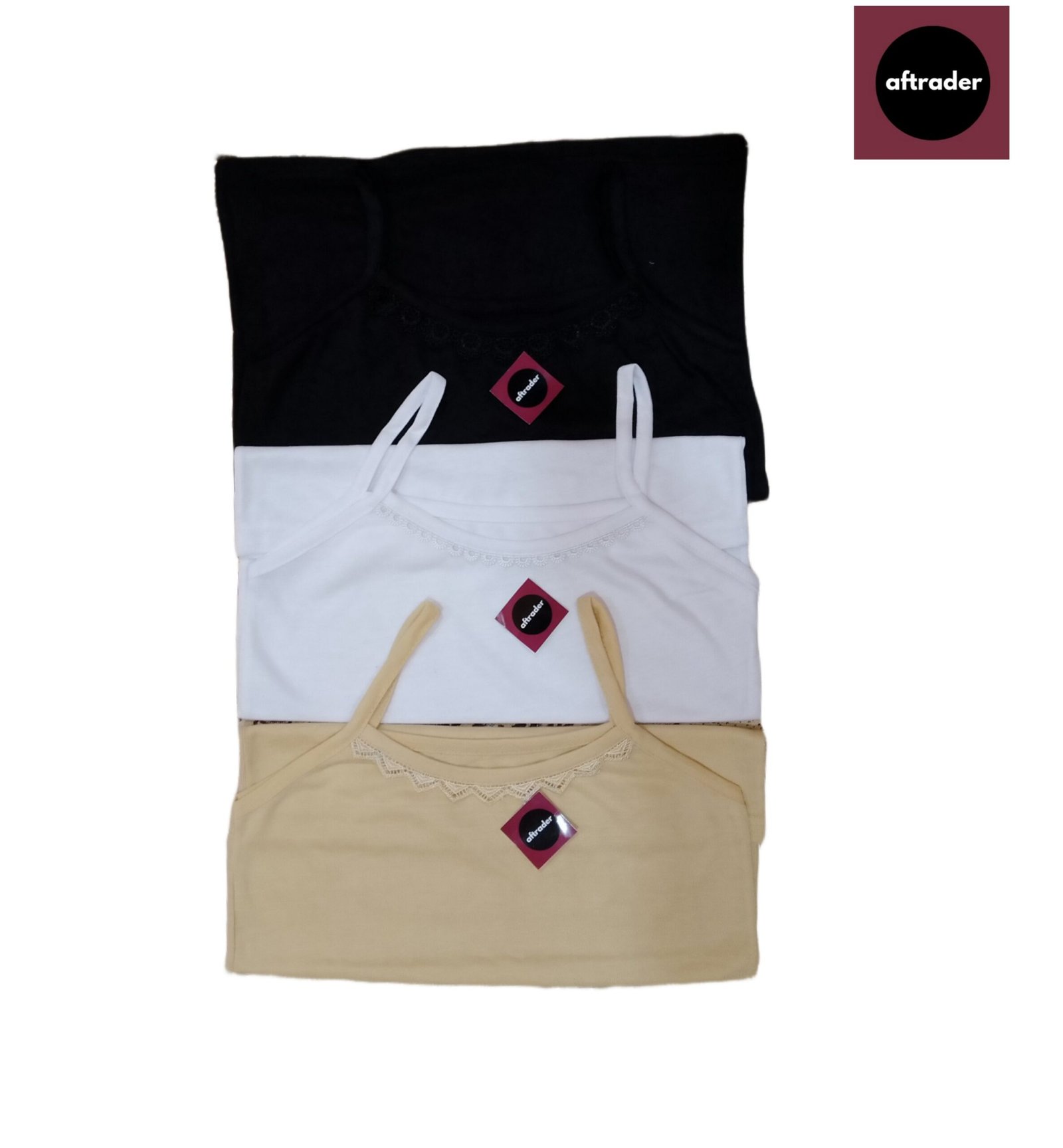 Ladies Undergarments Pack of 3 Soft Cotton Camisoles ( Shameez